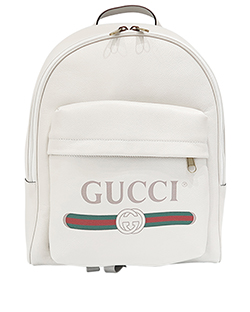 Logo Printed Backpack, Leather, Off White, DB, 547834, 3*